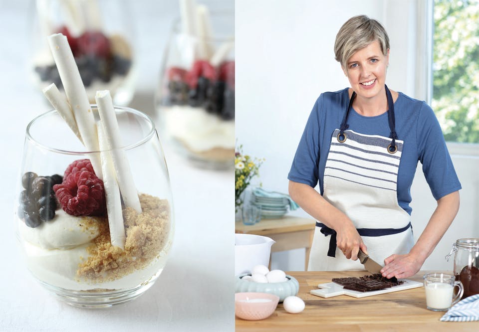 krem Ostekake i porsjonsglass er perfekt til 17 mai