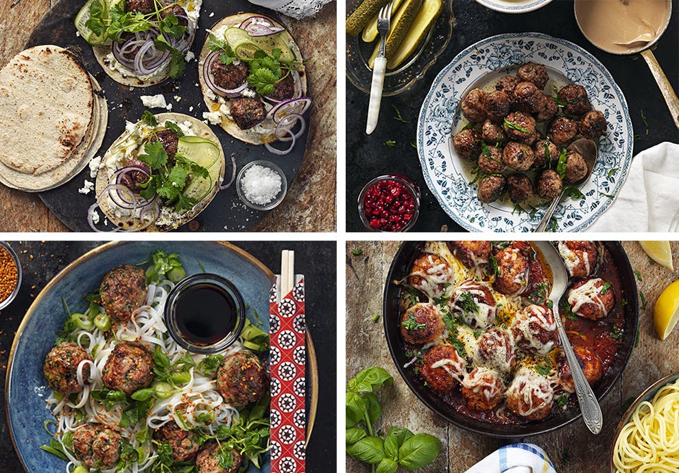 De beste kjøttbollene fra hele verden: tex-mex, greske, italienske, asiatiske og svenske