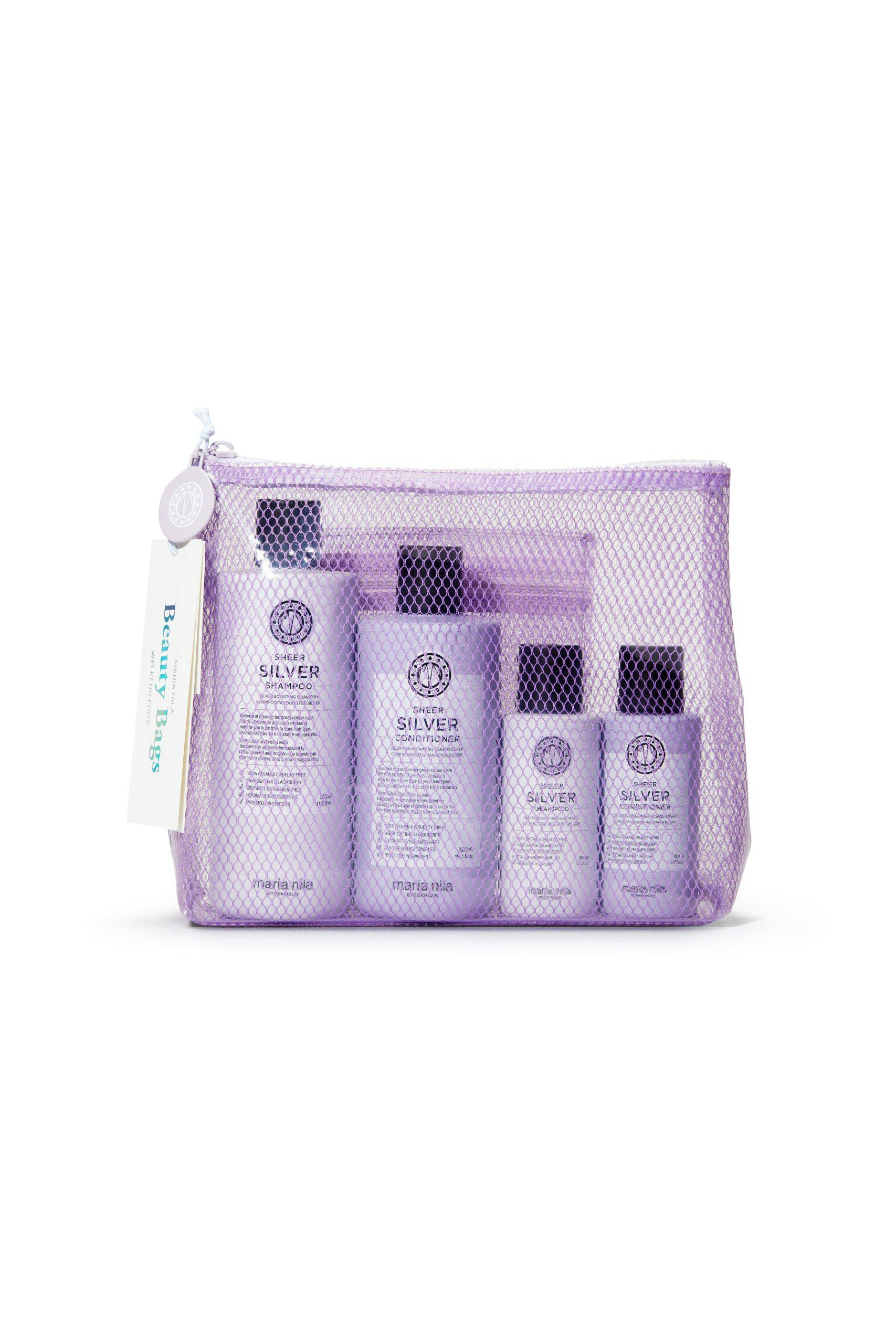 Maria Nila Sheer Silver Beauty Bag