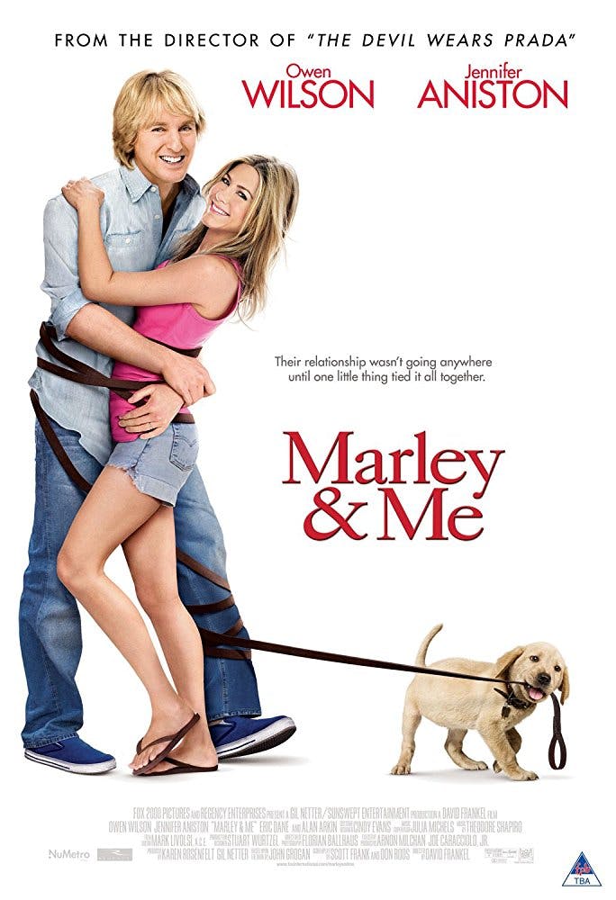 marley me Marley & Me film Jennifer Aniston Owen Wilson