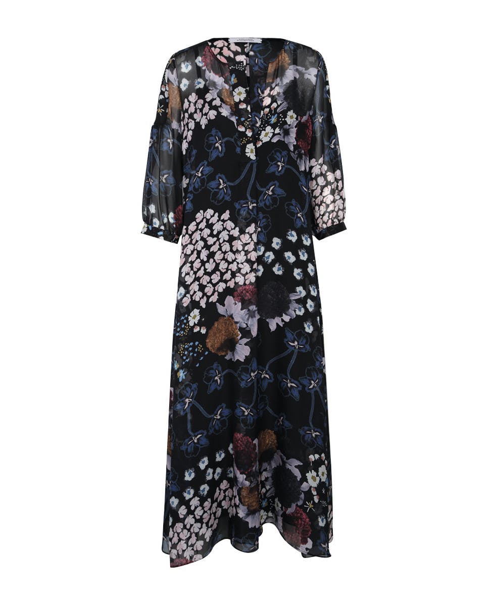 Eksklusiv: Fotsid, sommerkjole med blomster