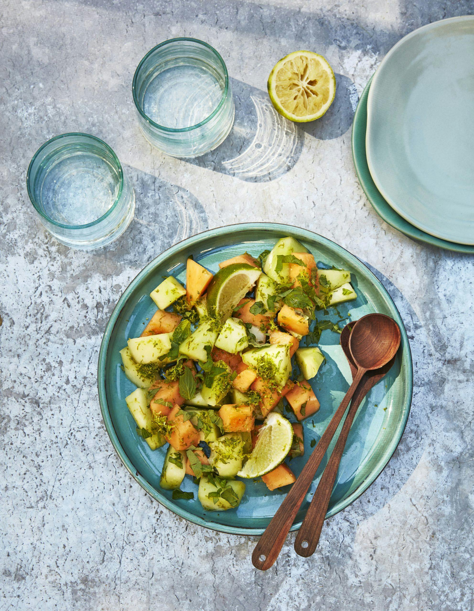 melon 6202 melonsalat med mynte og lime