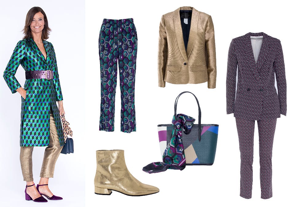 Gyllent og grafisk: metallisk mote