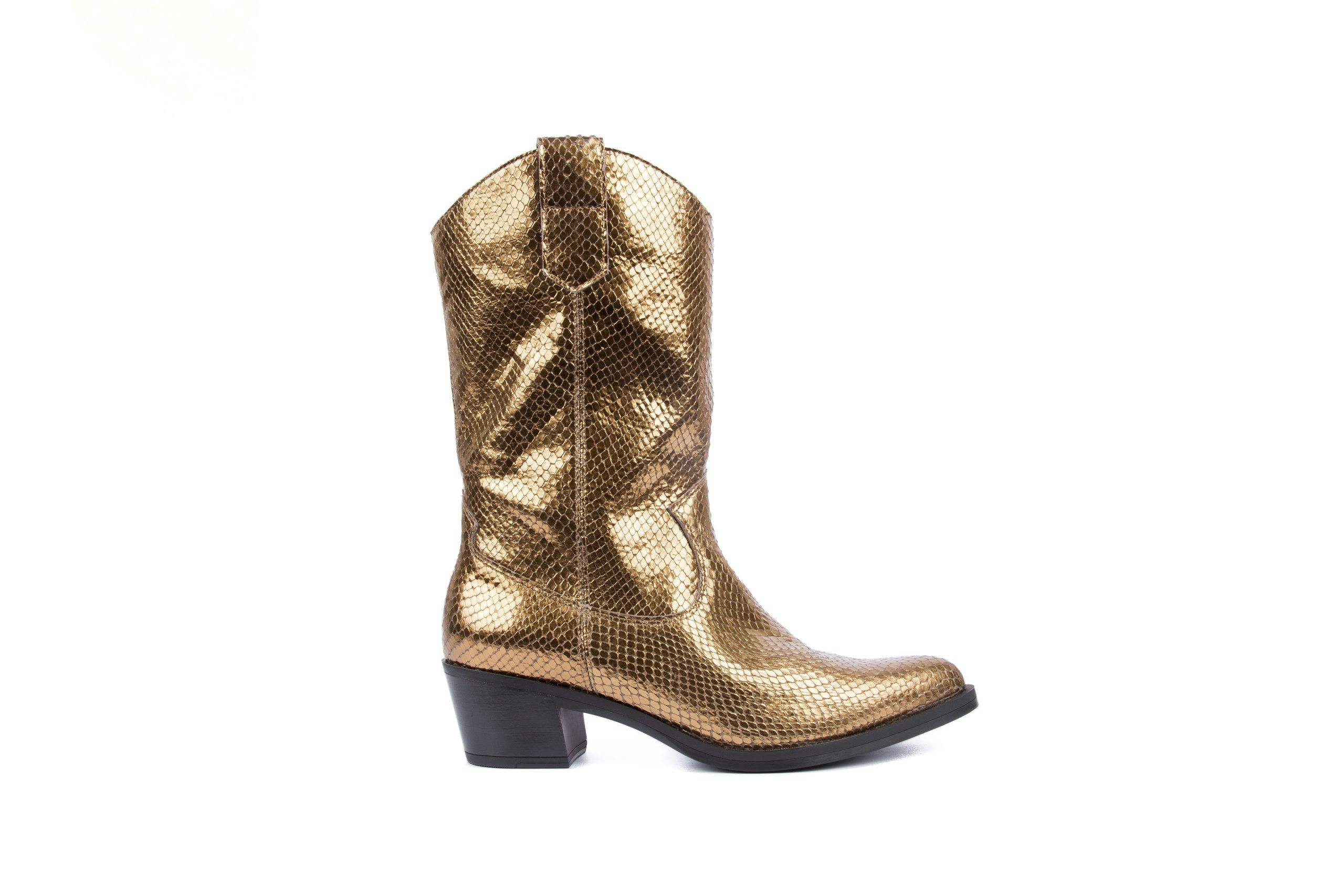 Cowboystøvler i gull