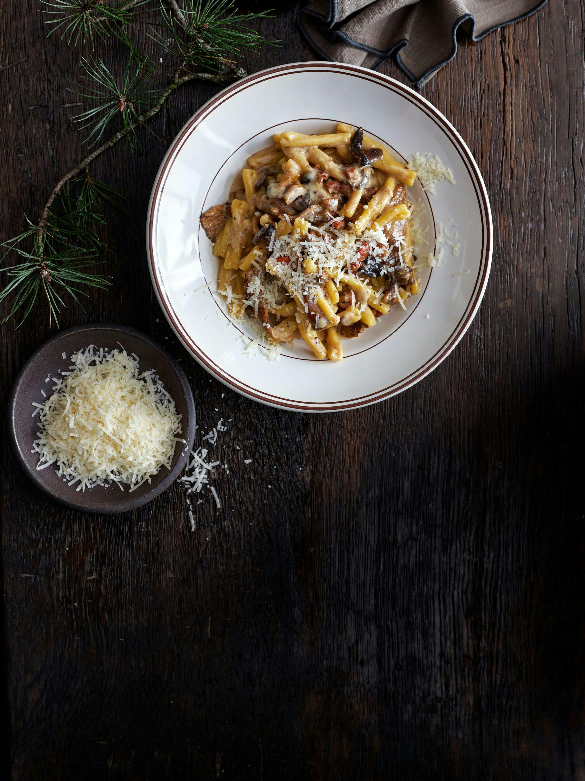 oppskrift på pasta med sopp