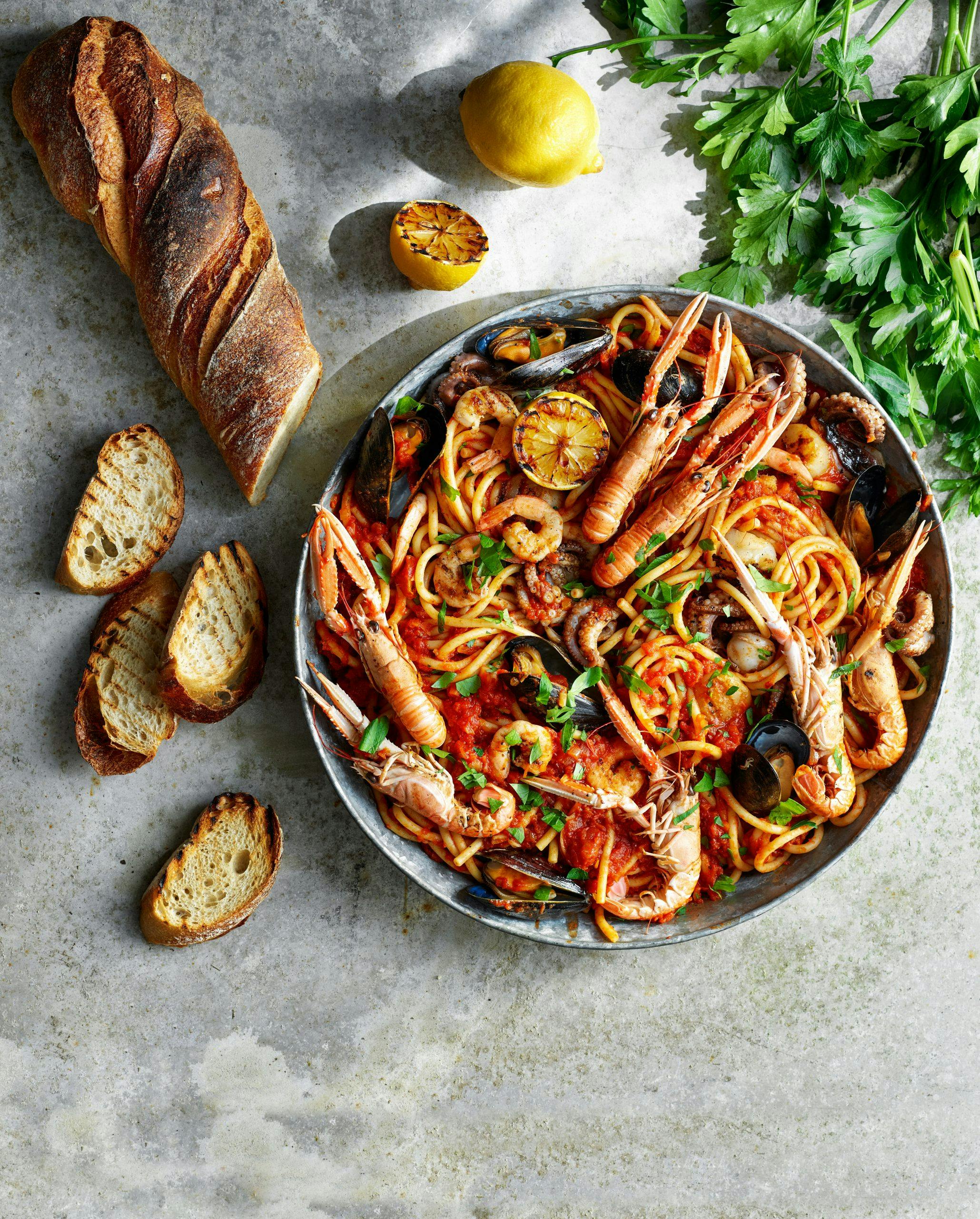 pasta grillade skaldjur 92499