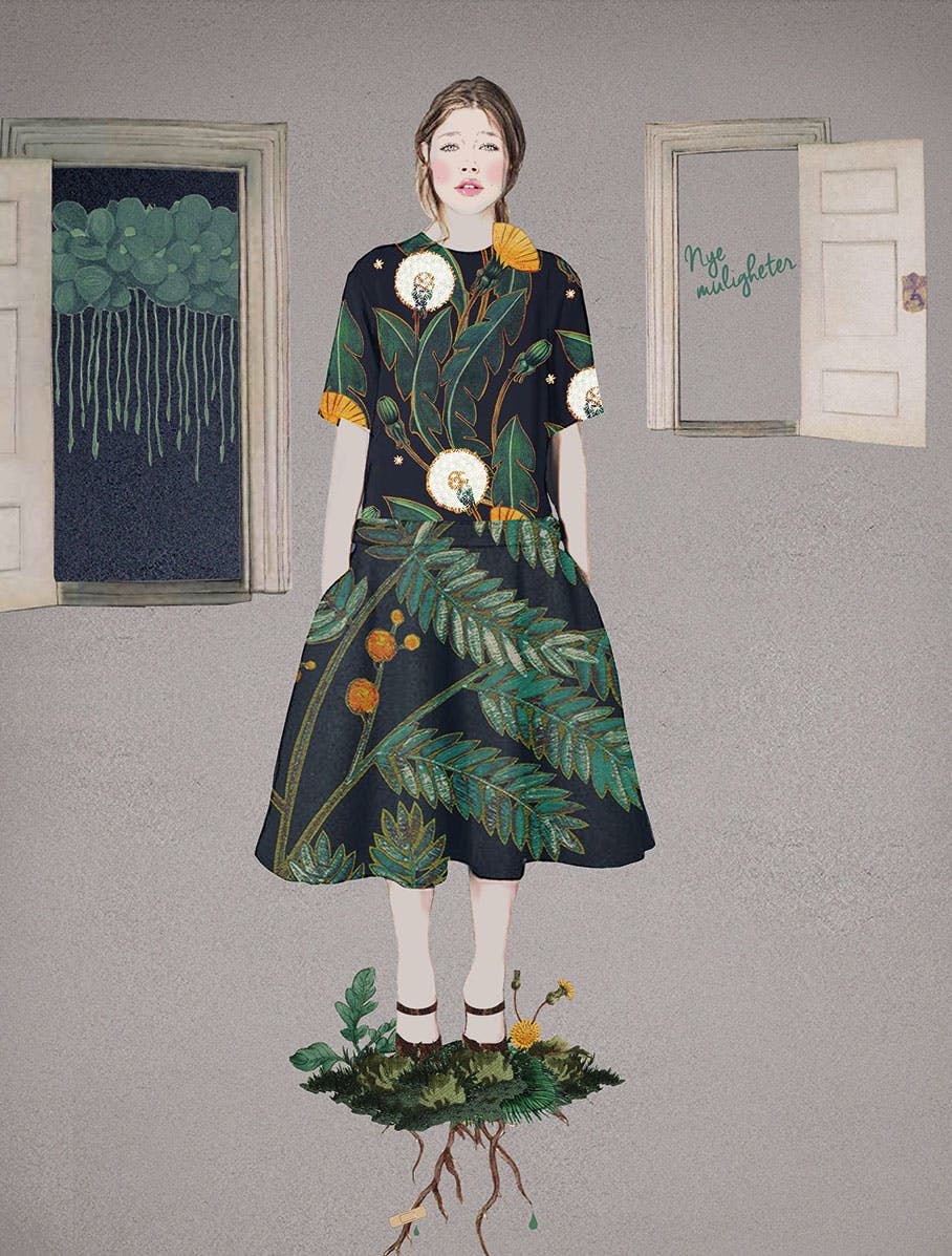 psykologen sorg Illustrasjon av Tess Jacobsen