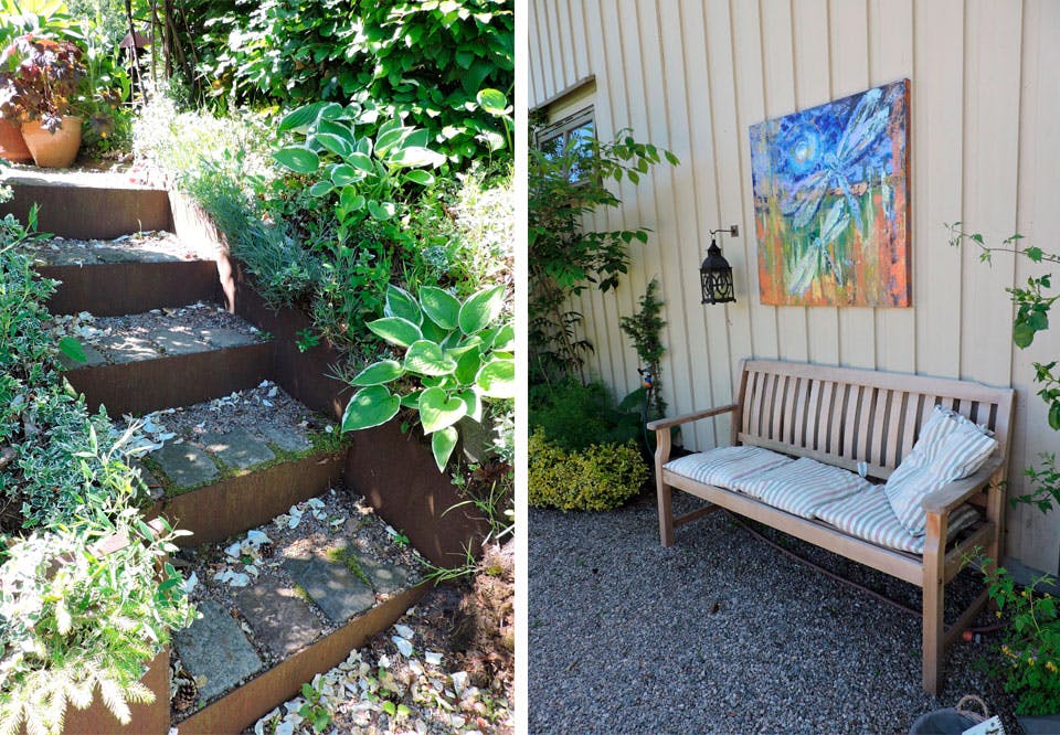 Trapp ved uteplassen