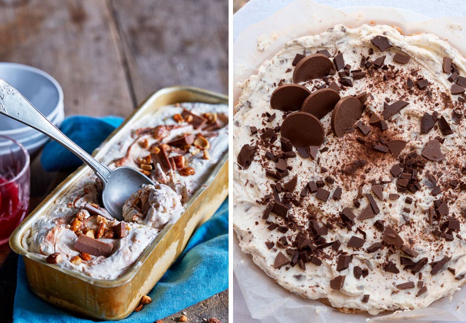 Dessert, semifreddo med nougat