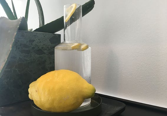 SETT FRAM EN KARAFFEL: sunn drikke