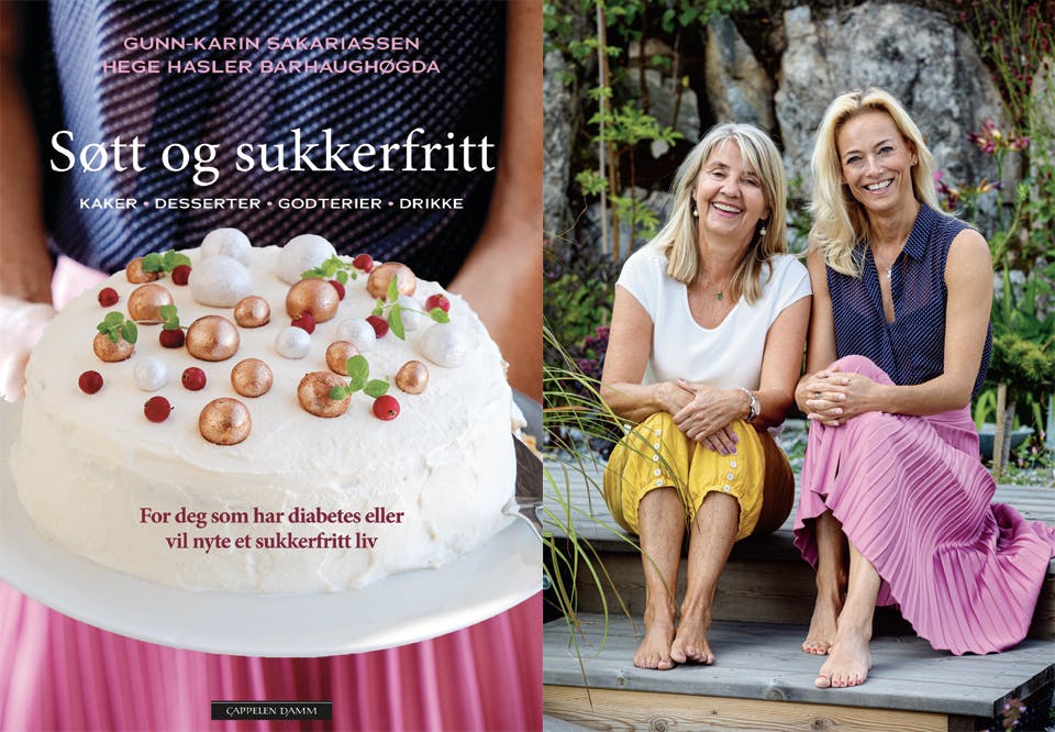 kokebok Søtt og sukkerfritt Cappelen Damm forfatterne Gunn-Karin Sakariassen og Hege Hasler Barhaughøgda.