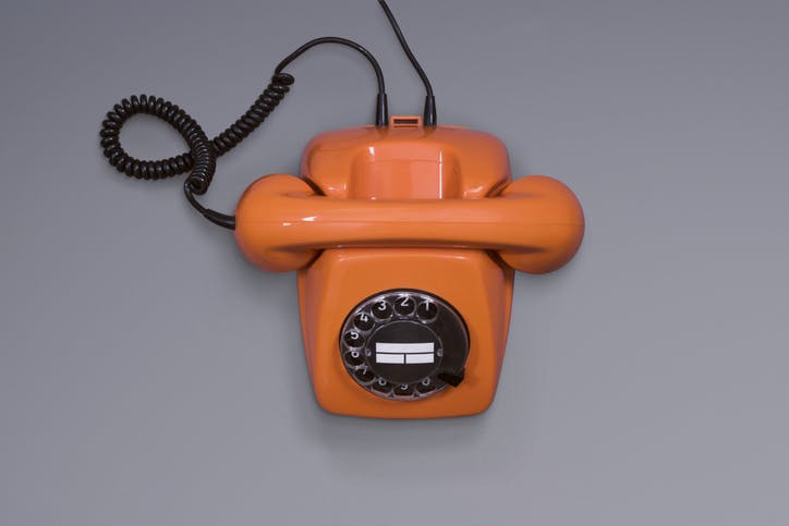 Vi visste i det minste alltid hvor telefonen var! Telefon fra 80-tallet