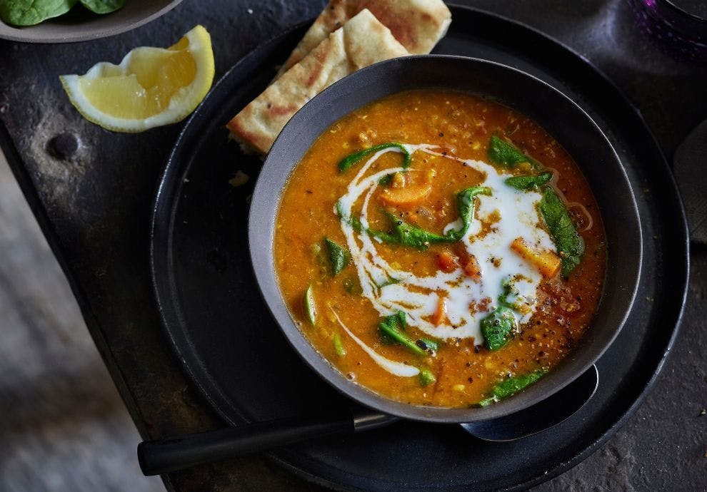 indisk linsesuppe oppskrift