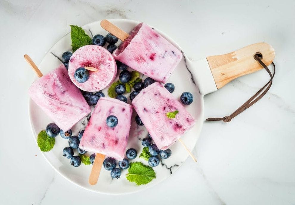 Smoothie is med bringebær