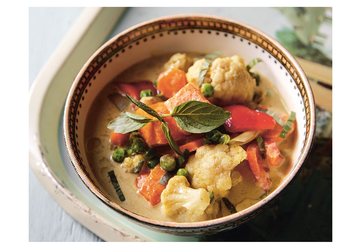 Oppskrift: Grønn thai-curry vegetar