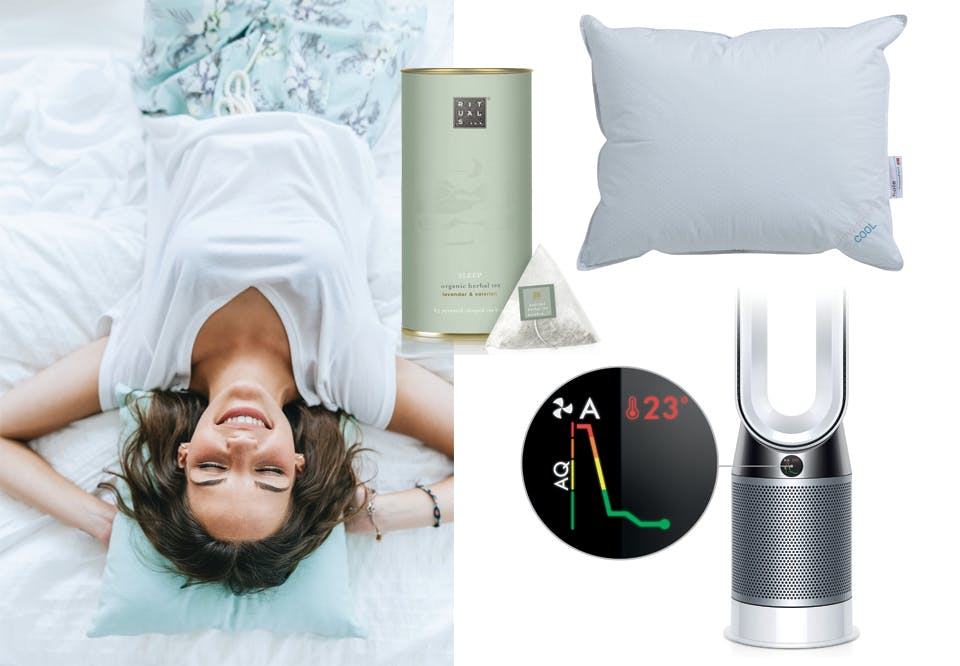Kvinne sover godt rituals sleep tea høie downfeel cool dyson Pure Hot Cool
