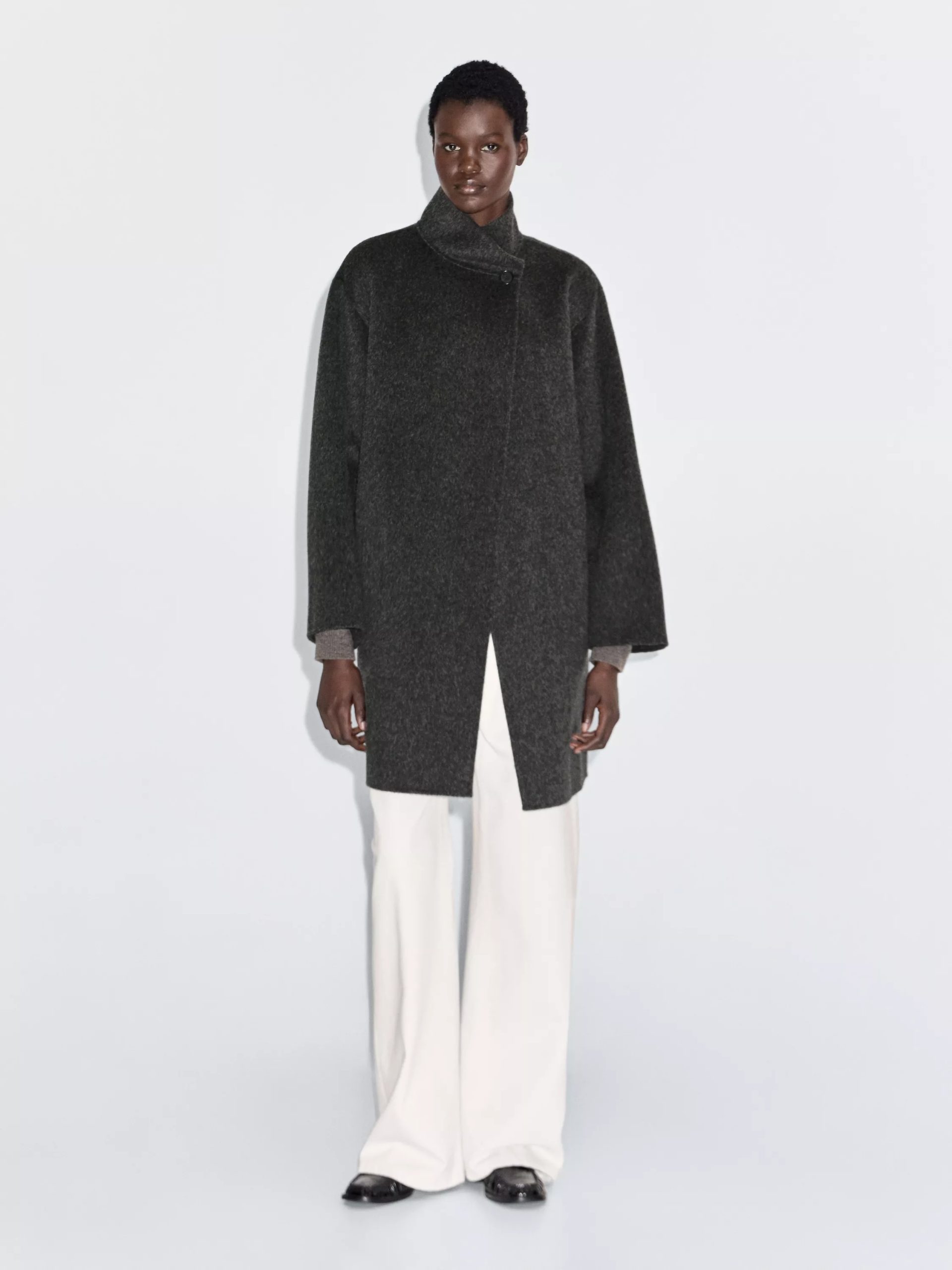 Asta Coat Morkegron Frakke Fra French Laundry
